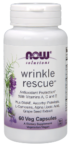 Wrinkle Rescue formulated by NOW Foods helps provide protection from oxidative damage occurring from both internal and external factors. Utilizing fat-soluble antioxidants that are naturally present in skin Wrinkle Rescue fights off effects sun-light, pollution and internal stress factors..